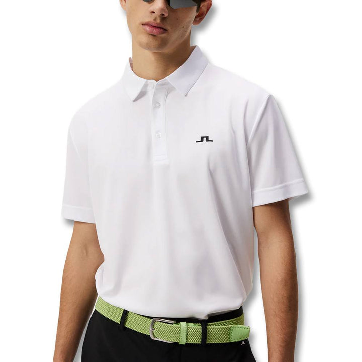 J.Lindeberg Peat Regular Fit Golf Polo White - SS24