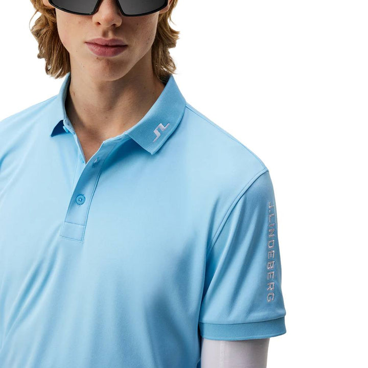 J.Lindeberg Tour Tech Slim Fit Golf Polo Baltic Sea - 24