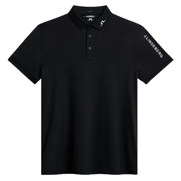 J.Lindeberg Tour Tech Slim Fit Golf Polo Black - 24