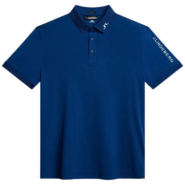 J.Lindeberg Tour Tech Slim Fit Golf Polo Estate Blue - 24
