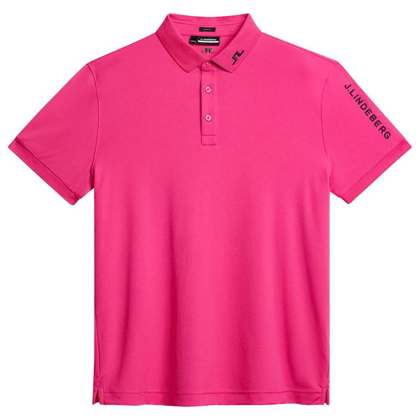 J.Lindeberg Tour Tech Slim Fit Golf Polo Fuchsia Purple - 24