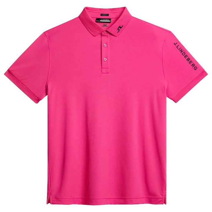 J.Lindeberg Tour Tech Slim Fit Golf Polo Fuchsia Purple - 24