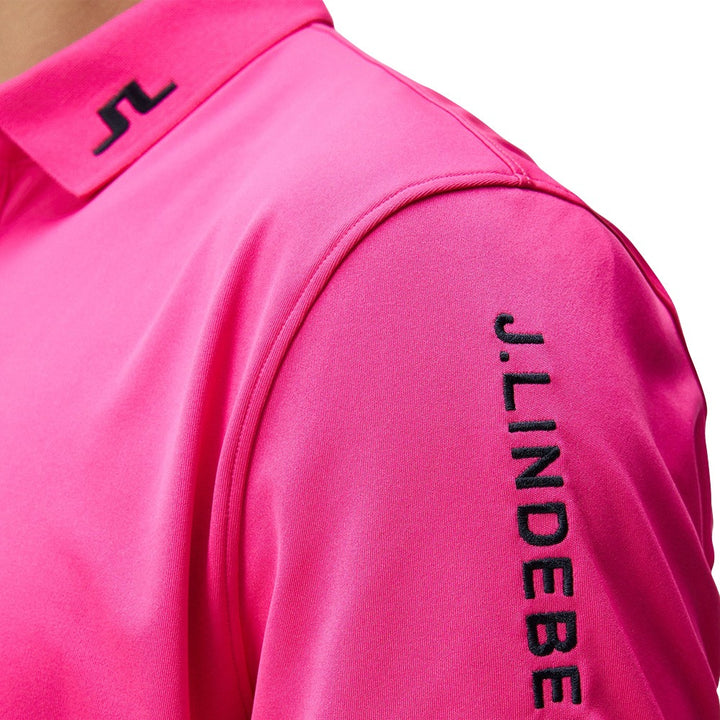 J.Lindeberg Tour Tech Slim Fit Golf Polo Fuchsia Purple - 24