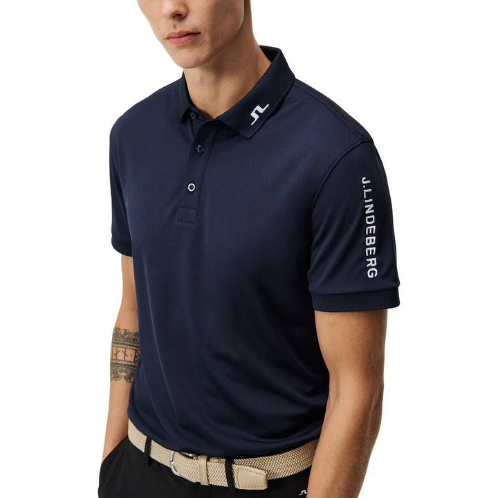 J.Lindeberg Tour Tech Slim Fit Golf Polo JL Navy - 24