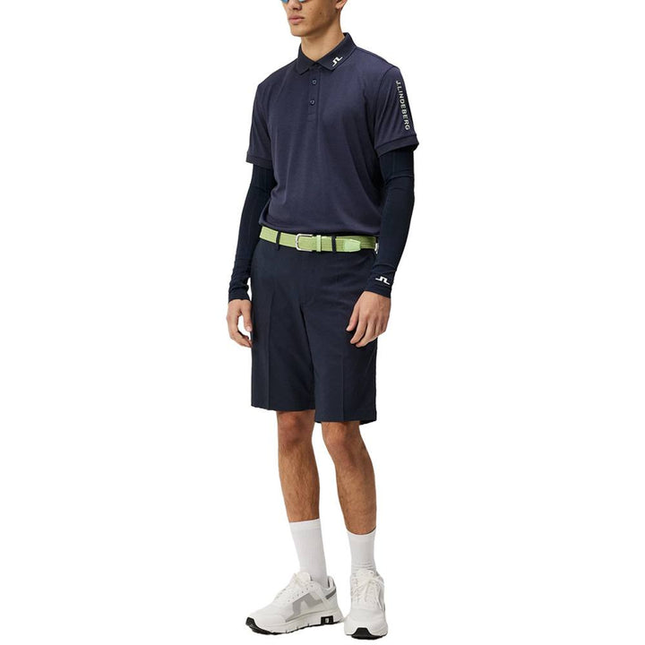 J.Lindeberg Tour Tech Slim Fit Golf Polo Nautical Blue Melange - 24
