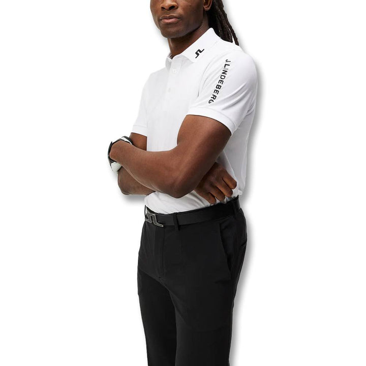 J.Lindeberg Tour Tech Slim Fit Golf Polo White - 24