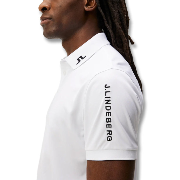 J.Lindeberg Tour Tech Slim Fit Golf Polo White - 24