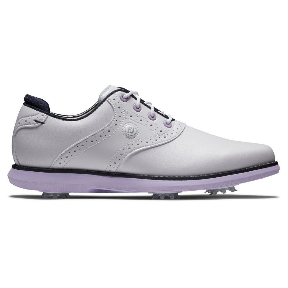 FootJoy Traditions Golf Shoes Previous Season Style White/Purple - 24 Women