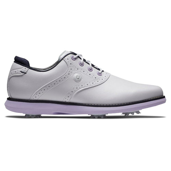 FootJoy Traditions Golf Shoes Previous Season Style White/Purple - 24 Women