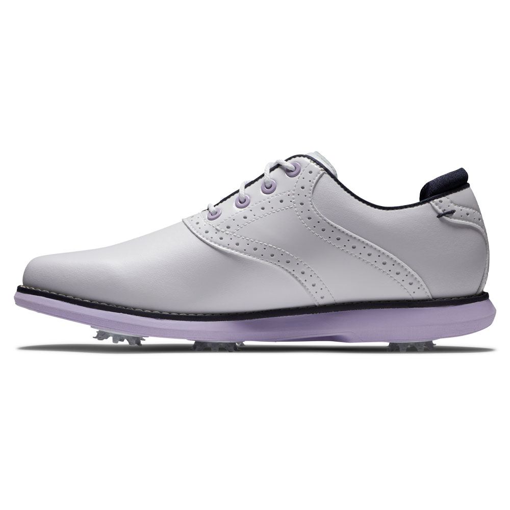FootJoy Traditions Golf Shoes Previous Season Style White/Purple - 24 Women