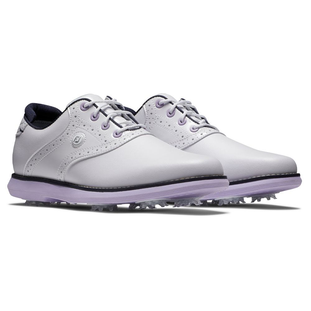 FootJoy Traditions Golf Shoes Previous Season Style White/Purple - 24 Women