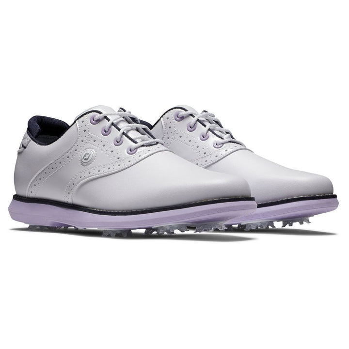 FootJoy Traditions Golf Shoes Previous Season Style White/Purple - 24 Women