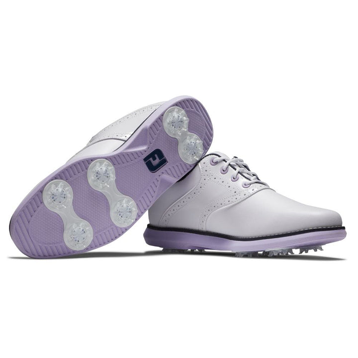 FootJoy Traditions Golf Shoes Previous Season Style White/Purple - 24 Women