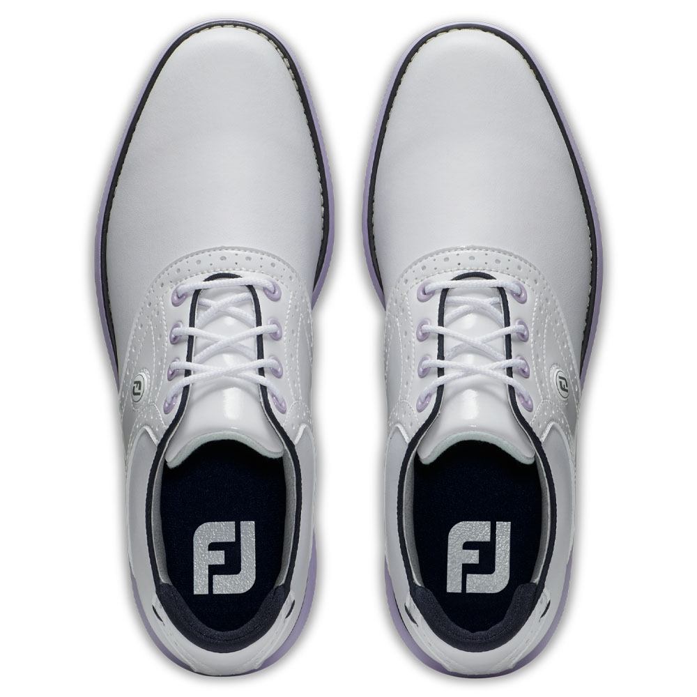 FootJoy Traditions Golf Shoes Previous Season Style White/Purple - 24 Women