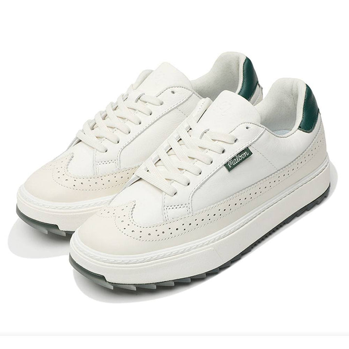 Malbon Course Spikeless Golf Shoes White/Green/Cream - 24 Men