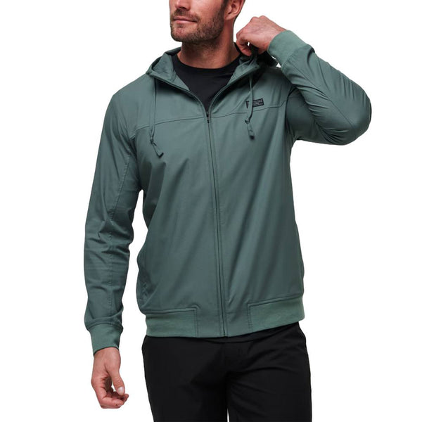 TravisMathew Wanderlust Hoodie Golf Jacket Balsam Green - FW24 Men