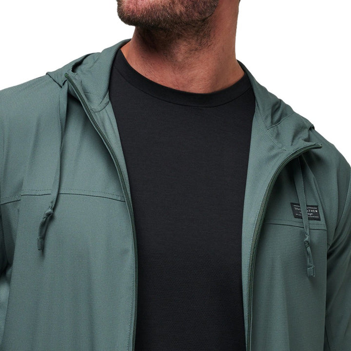 TravisMathew Wanderlust Hoodie Golf Jacket Balsam Green - FW24 Men