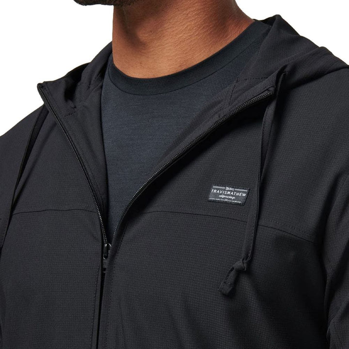 TravisMathew Wanderlust Hoodie Golf Jacket Black - FW24 Men