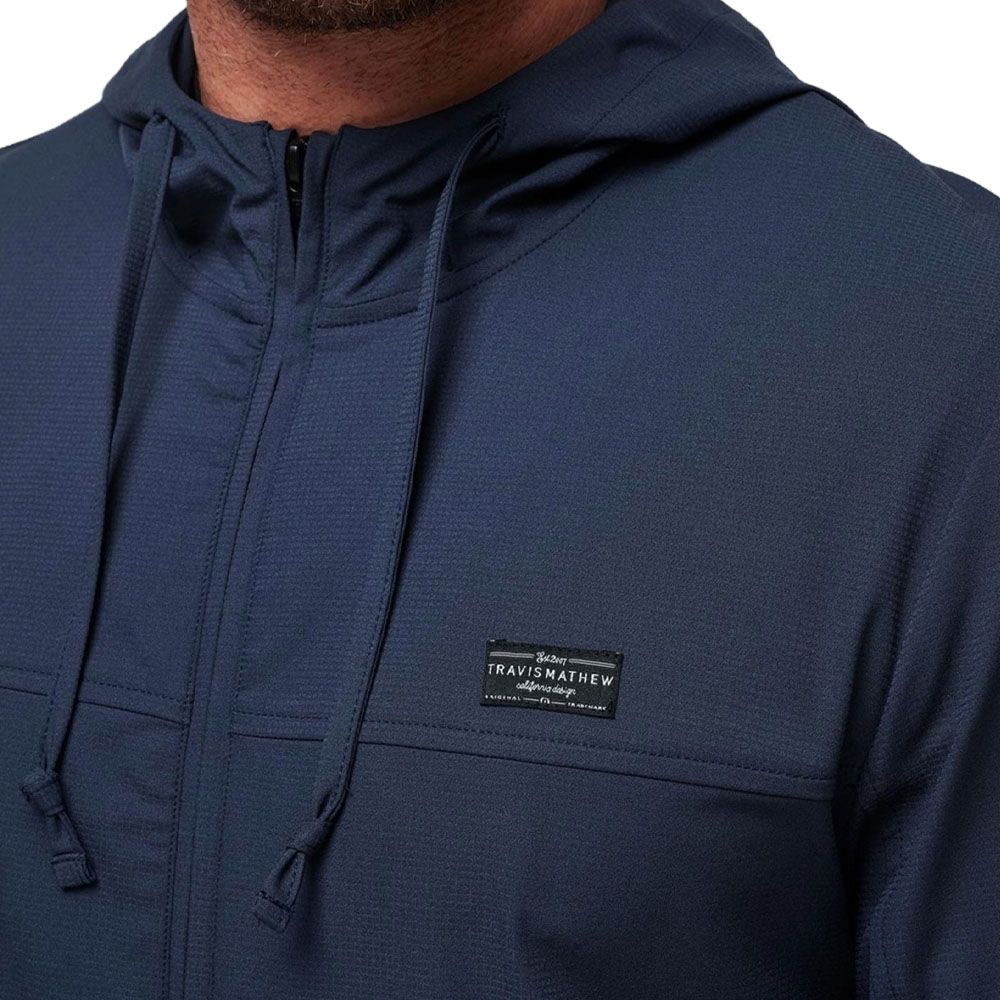 TravisMathew Wanderlust Hoodie Golf Jacket Mood Indigo - FW24 Men