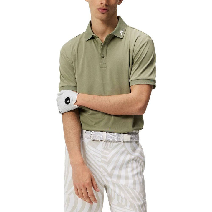 J.Lindeberg KV Print Regular Fit Golf Polo Dazzle Wave Moonbeam - 24