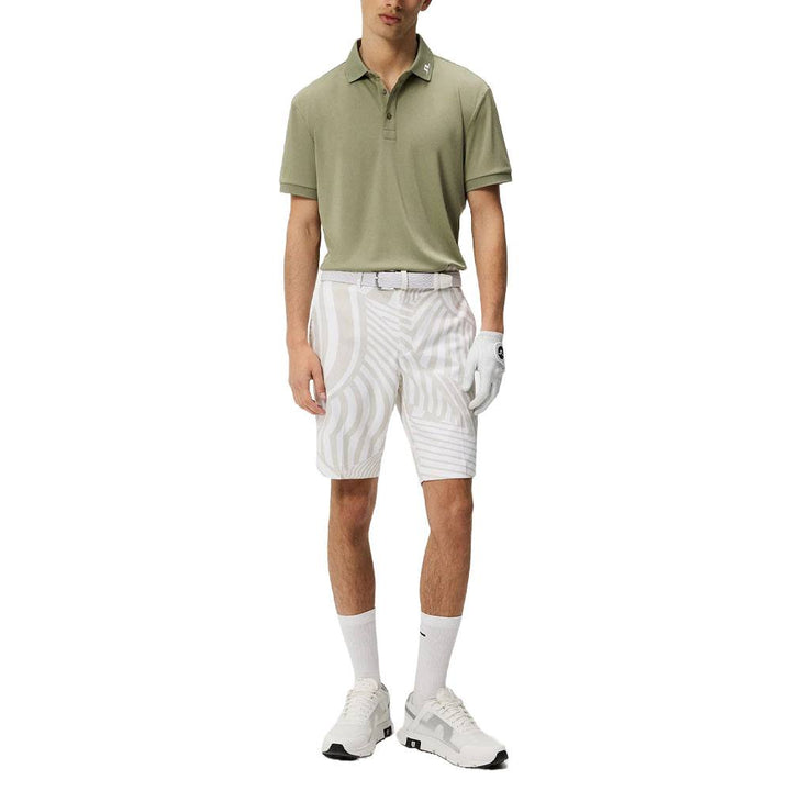 J.Lindeberg KV Print Regular Fit Golf Polo Dazzle Wave Moonbeam - 24