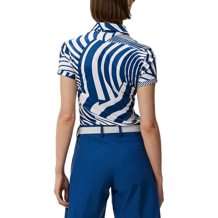 J.Lindeberg Hailey Print Golf Polo Dazzle Wave Estate - 24 Women