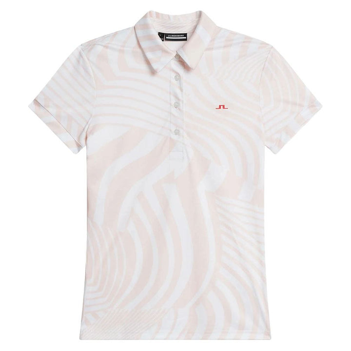 J.Lindeberg Hailey Print Golf Polo Dazzle Wave Rose - 24 Women