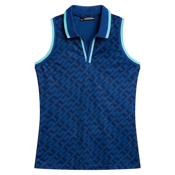 J.Lindeberg Sadie Sleeveless Golf Polo Bias Bridge Estate - 24 Women