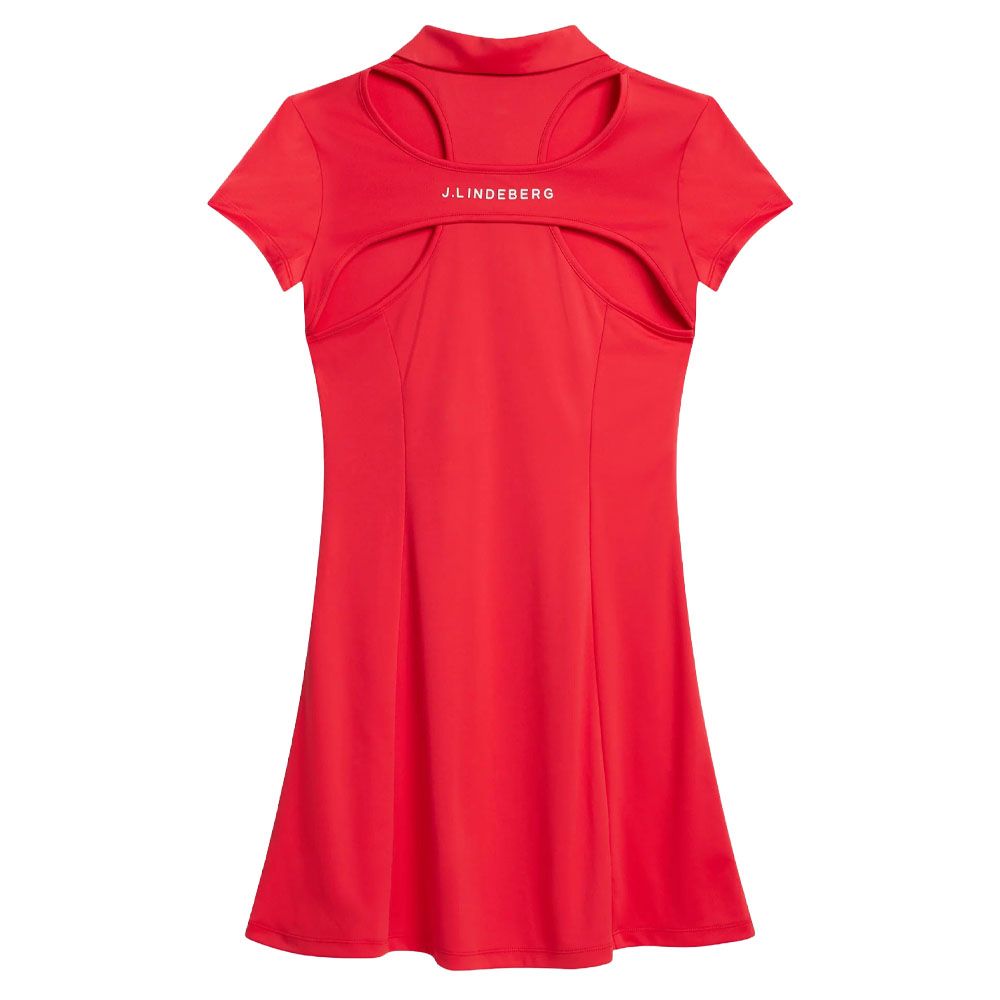 red golf dress J.Lindeberg Tinsley Golf Dress Bittersweet
