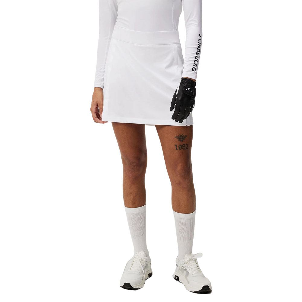 J.Lindeberg Amelie Mid Golf Skirt White - 24 Women