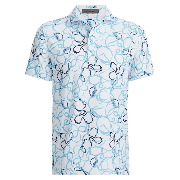 Gfore Watercolour Floral Tech Pique Golf Polo 2024