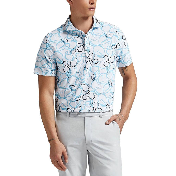 Gfore Watercolour Floral Tech Pique Golf Polo 2024