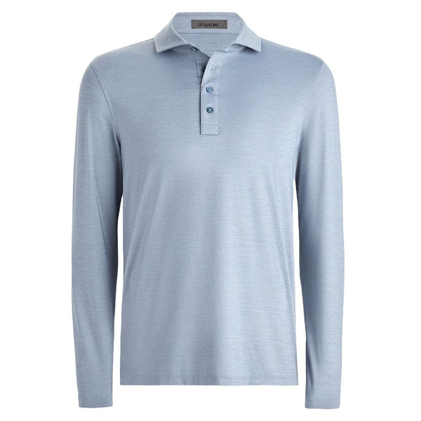 Gfore Rib Gusset Melange Ice Nylon Sun Golf Polo Heather Slate - FA24