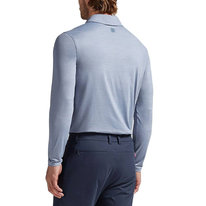 Gfore Rib Gusset Melange Ice Nylon Sun Golf Polo Heather Slate - FA24