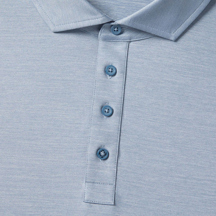Gfore Rib Gusset Melange Ice Nylon Sun Golf Polo Heather Slate - FA24
