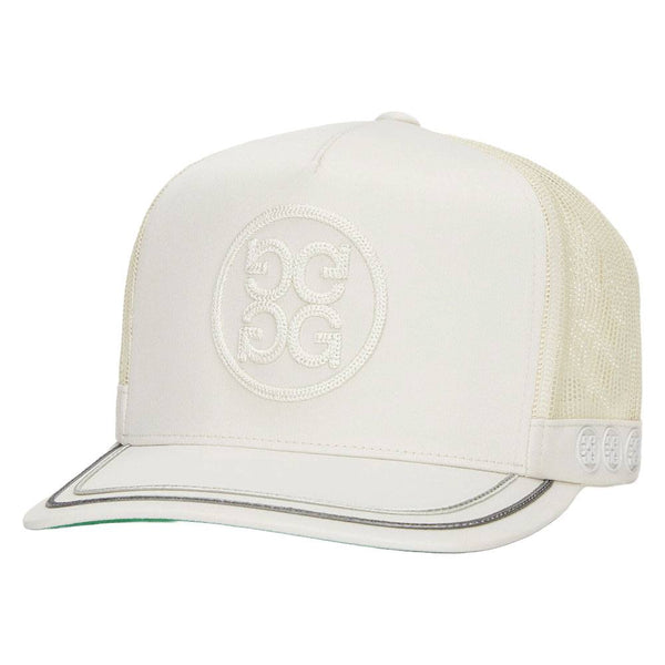 Gfore Soutache Knit Interlock Tall Trucker Golf Cap Stone - FA24