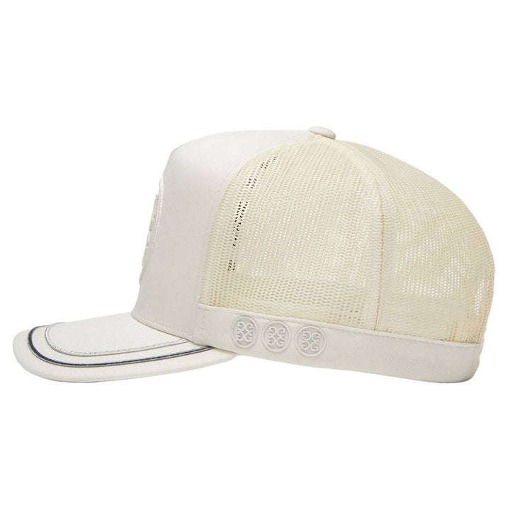 Gfore Soutache Knit Interlock Tall Trucker Golf Cap Stone - FA24