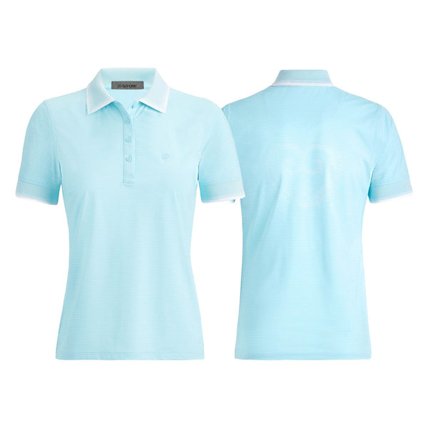 Gfore Glitch Heart G's Silky Tech Nylon Golf Polo Powder - FA24 Women