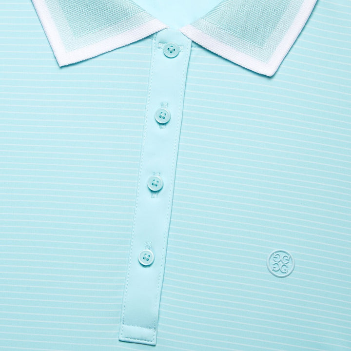 Gfore Glitch Heart G's Silky Tech Nylon Golf Polo Powder - FA24 Women