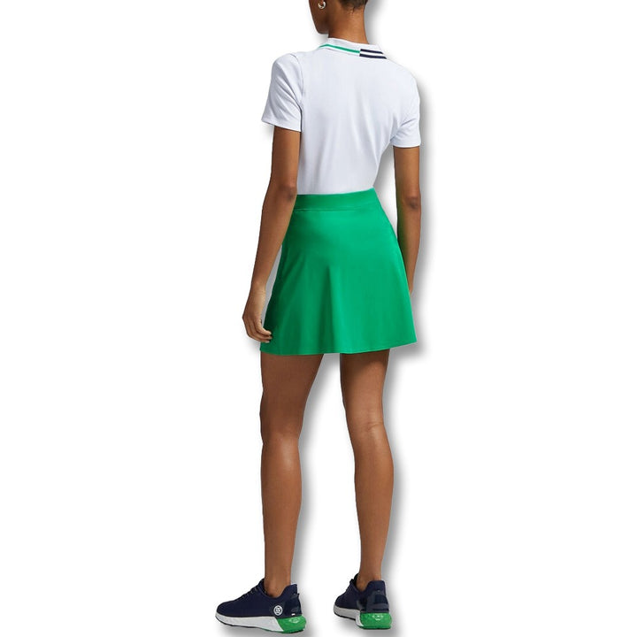 Gfore Contrast Collar Ribbed Tech Nylon Golf Polo Snow - FA24 Women