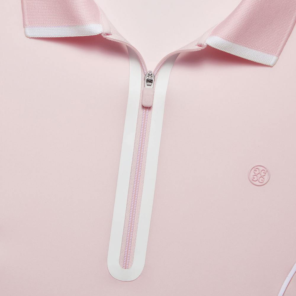 Gfore Lightweight Warp Knit Quarter Zip Golf Pullover Blush - FA24 Women