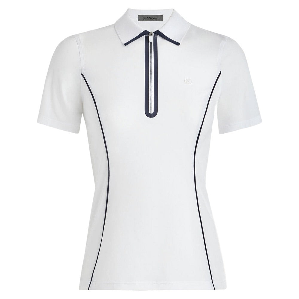Gfore Lightweight Warp Knit Quarter Zip Golf Pullover Snow - FA24 Women