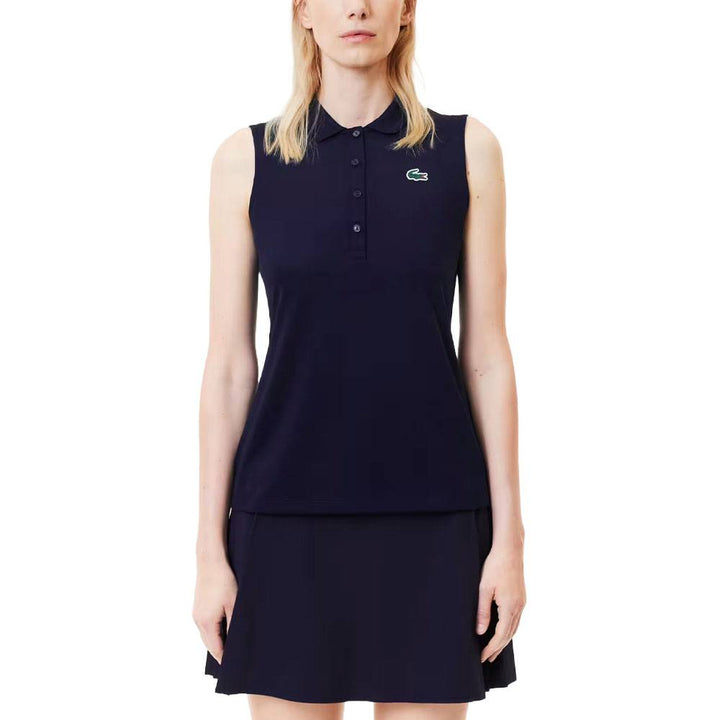 Lacoste Ultra-Dry Anti-UV Golf Polo Navy Blue - SS24 Women