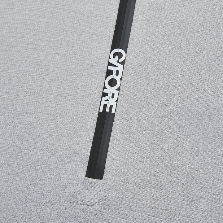 Gfore Brushed Back Tech Quarter Zip Golf Pullover Light Heather Gray - FA24