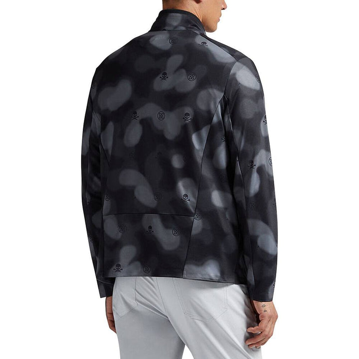 Gfore Brushed Back Tech Quarter Zip Golf Pullover Onyx Blur Camo - FA24