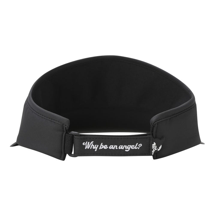 WAAC Wide Golf Visor Black - 24 Women