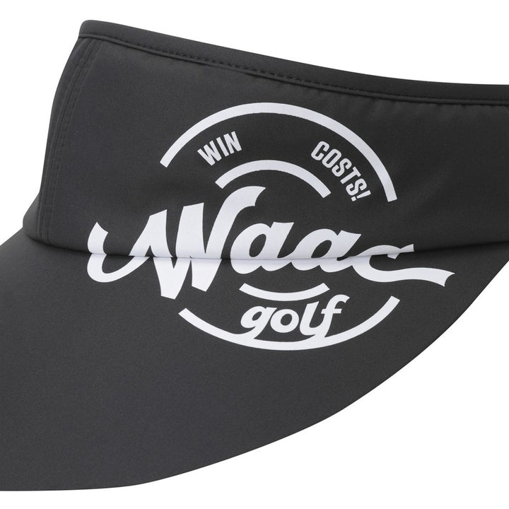 WAAC Wide Golf Visor Black - 24 Women