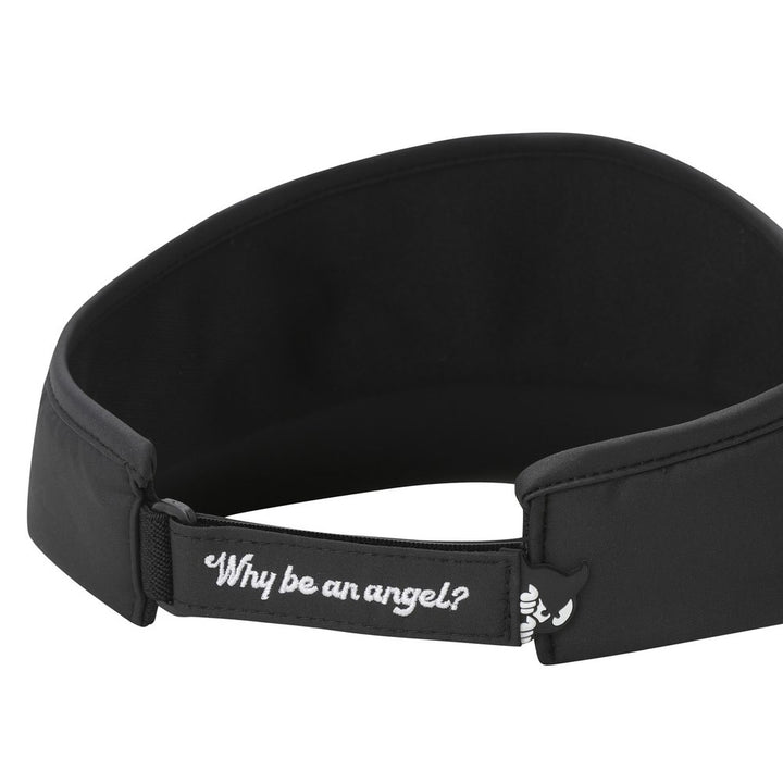 WAAC Wide Golf Visor Black - 24 Women