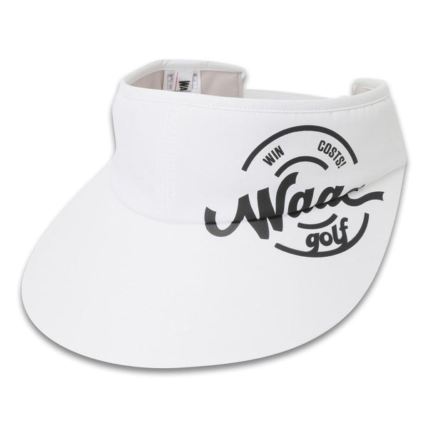 WAAC Wide Golf Visor White - 24 Women