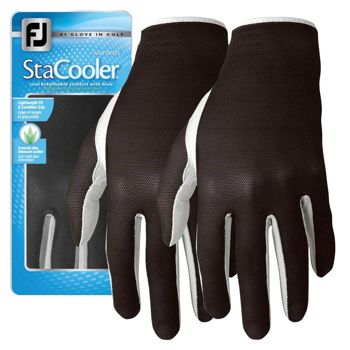 FootJoy StaCooler Fashion Golf Glove Pearl/Black - 24 Women